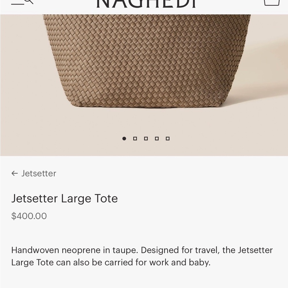 💥HP 💥 Jetsetter Tan Woven Large Woman’s Tote Bag - Picture 14 of 14